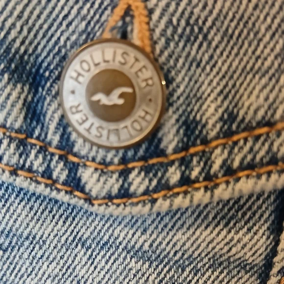Hollister Faux Shearling Lined Denim Trucker Jacket Women's Medium - Picture 10 of 10